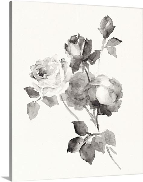 Rose Blossoms Gray Wall Art Canvas Prints Framed Prints Wall Peels