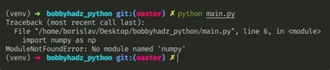 ModuleNotFoundError No Module Named Numpy In Python Bobbyhadz