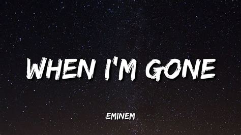 Eminem When Im Gone Lyrics Youtube