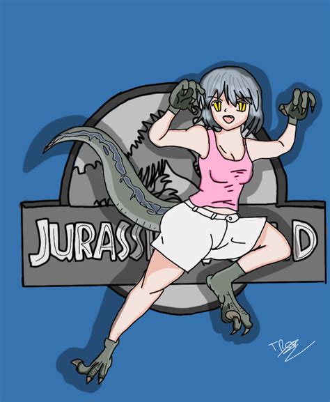 Human Velociraptor Blue Manga Style By Sarahthefox97 On Deviantart