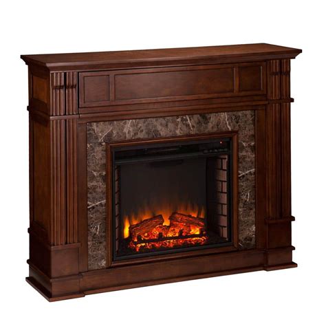 Southern Enterprises Rochester 48 In Faux Stone Electric Fireplace Tv