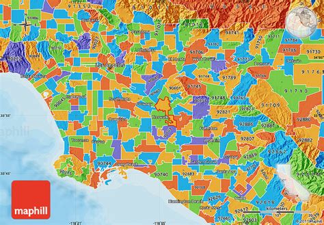 Los Angeles Zip Code Map South Zip Codes Colorized Otto Maps The Best Porn Website
