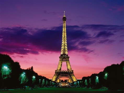Paris Paris Eiffel Tower At Night