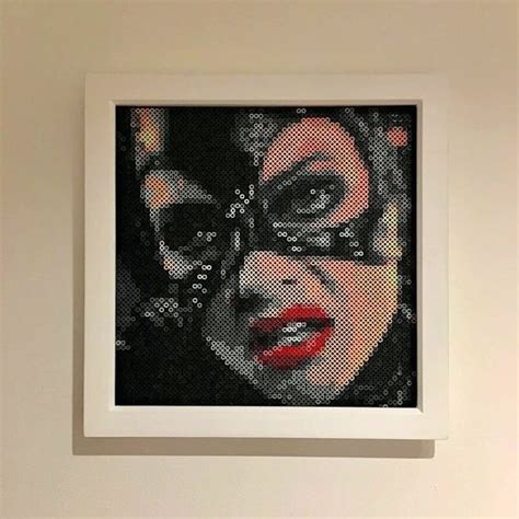 Catwoman Pixel Art Batman Returns T Perler Beads Hama Etsy New Zealand