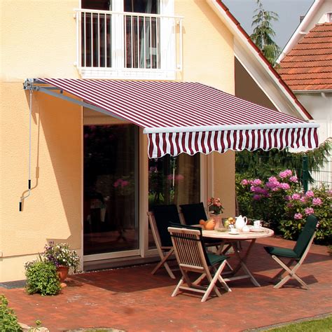 Outsunny 10 X 8 Retractable Sun Shade Patiowindow Awning Whitewine