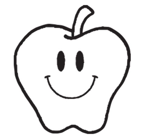 Download High Quality Apple Clipart Black And White Smiley Transparent
