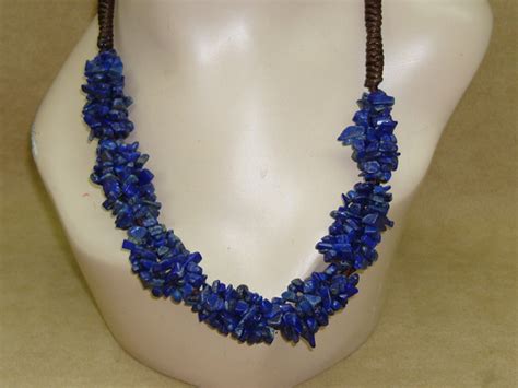 Unique Artisan Crafted Lapis Lazuli Chunk Necklace 23 New Federal