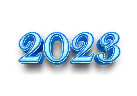 2023 Text Number Year 3d Mockup Ice Blue 19840362 Png