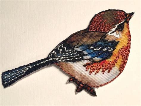 Little Wren Appliqué Bird Patch 2 Bird Applique Bird Embroidery