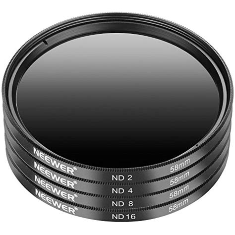Neewer Neewer 58mm Neutral Density Nd2 Nd4 Nd8 Nd16 Filter And
