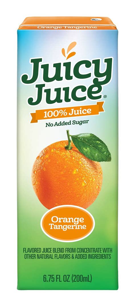 Juicy Juice 100 Percent Orange Tangerine Juice 6 75 Fluid Ounce 32