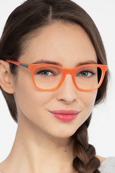 Kat Orange Women Acetate Eyeglasses Eyebuydirect Orange Square