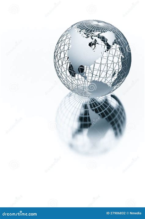 Stainless Globe 3d Illustration North And South America Map