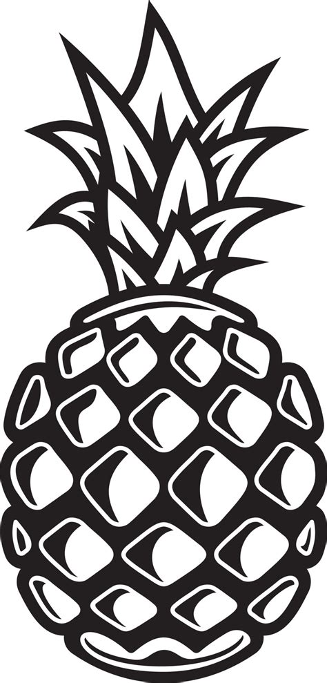 Pineapple Black And White Icon 4734192 Vector Art At Vecteezy