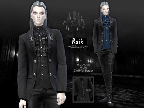 Helsoseiras Raik Gothic Blazer Male Sims Sims 4 Sims 4 Cc Goth