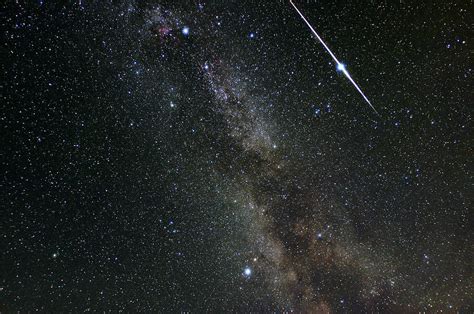 Perseid Meteor Shower Meteor Track Photograph By Eckhard Slawik