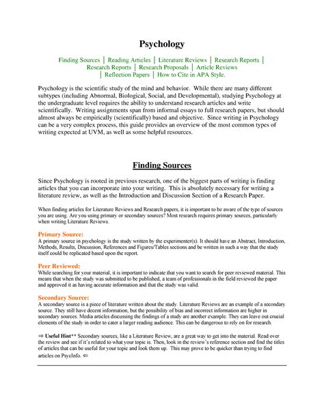 🌈 Psychology Experiment Paper Pdf Psychology Research Paper On