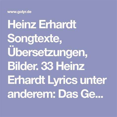 Heinz Erhardt Texte