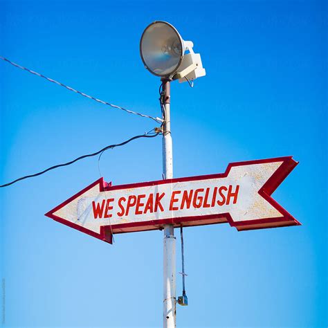 We Speak English Sign By Stocksy Contributor Thomas Hawk Stocksy