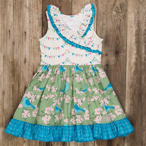 Bluebirds Of Happiness Miley Dress Girls Boutique Clothing Girl
