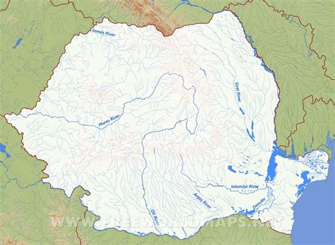 Romania Physical Map