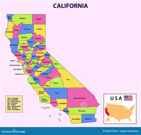 Mapa De California Mapa Estatal Y De Distrito De California Mapa