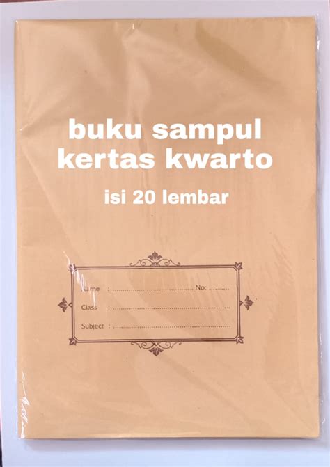 RGT - 20 LEMBAR/ 1PACK SAMPUL COKLAT UKURAN KUARTO / SAMPUL COKLAT BUKU