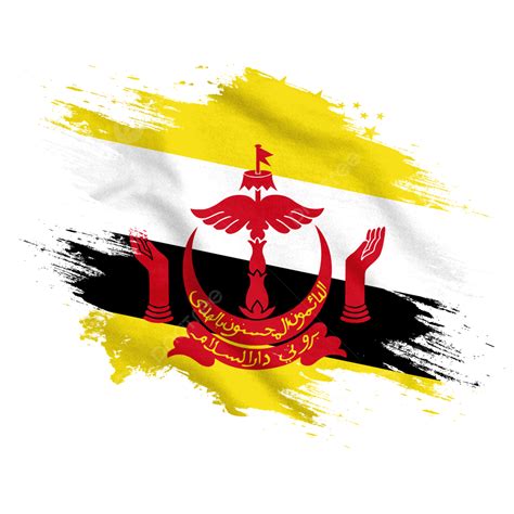 Hình ảnh Bàn Chải Cờ Màu Nước Mới Của Brunei Png Brunei Lá Cờ Ngày