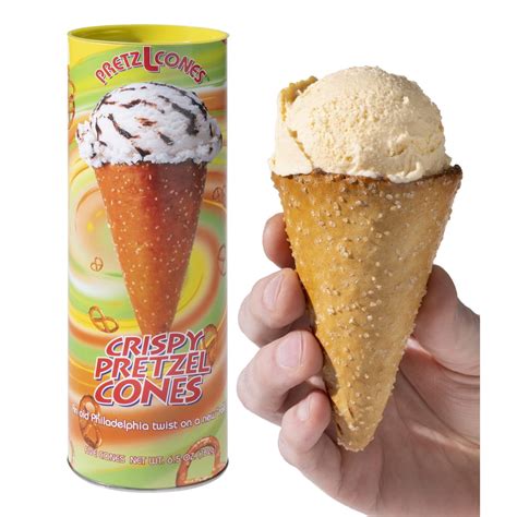 Cookie And Pretzel Ice Cream Cones Pretzel