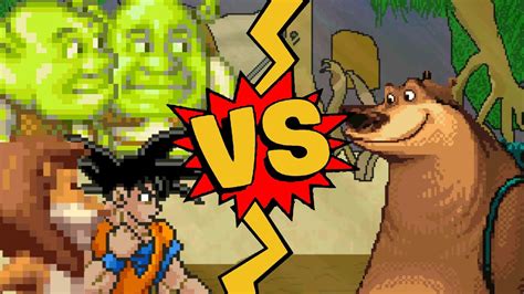 Mugen Battles Alex The Lionshrekshrekson Goku Vs Boog The Bear