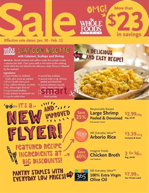 If you plan to drop by today. Whole Foods Market(BC) flyer Jan 30 to Feb 12