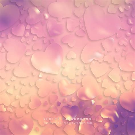 Romantic Light Pink Hearts Background