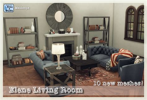 Sims 4 Ccs The Best Elene Living Room Set By Mathcope