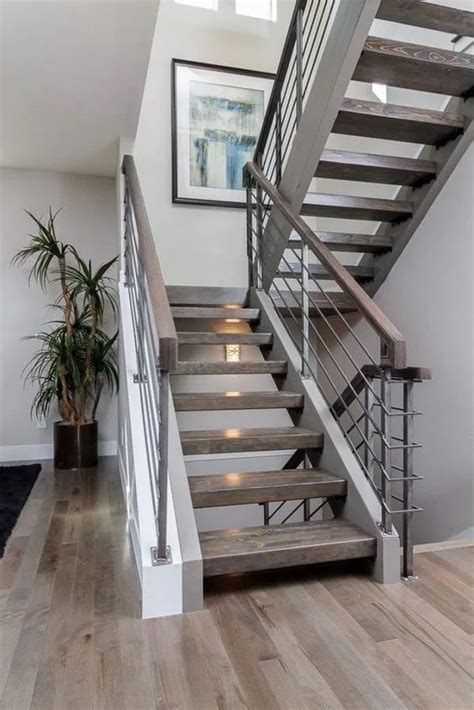 H modern style straight wood handrail for stair remodeling 8 ft. 17+ Farmhouse Decor Ideas | mitakerja.com | Modern ...