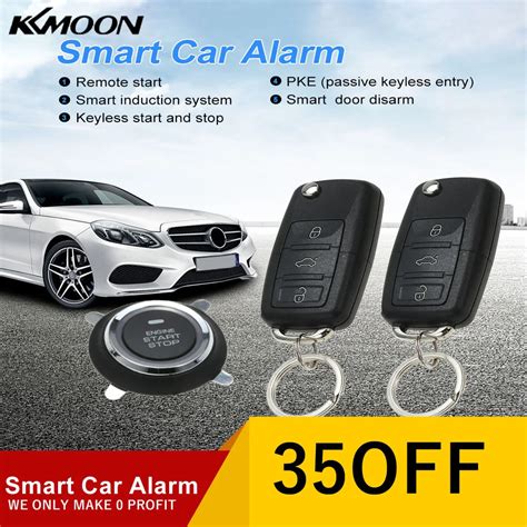 Kkmoon Car Alarm System Pke Passive Keyless Entry Central Locking Push