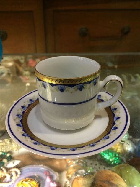 Tirschenreuth Bavaria Made In Germany Gold Trim Demitasse Cup And