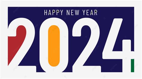 2024 Selamat Tahun Baru Dengan Warna Biru 2024 Baru Tahun Png Dan