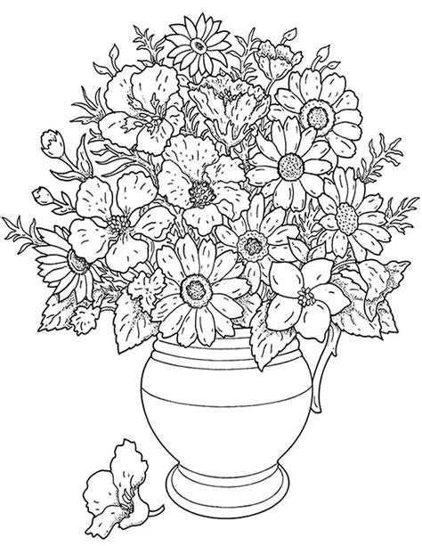 Free printable flower bouquet coloring pages. Free Printable Flower Coloring Pages For Kids - Best ...