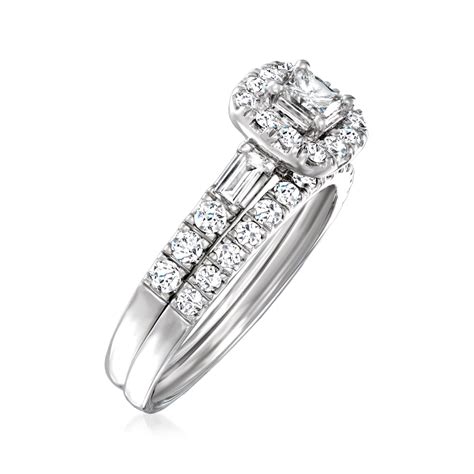 100 Ct Tw Diamond Bridal Set Engagement And Wedding Rings In 14kt