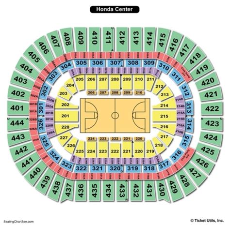Honda Center Interactive Seating Chart For Concerts Elcho Table