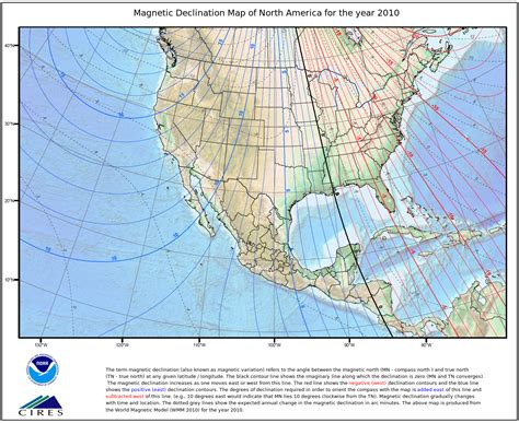 Practical Eschatology Magnetic Declination Map For North America
