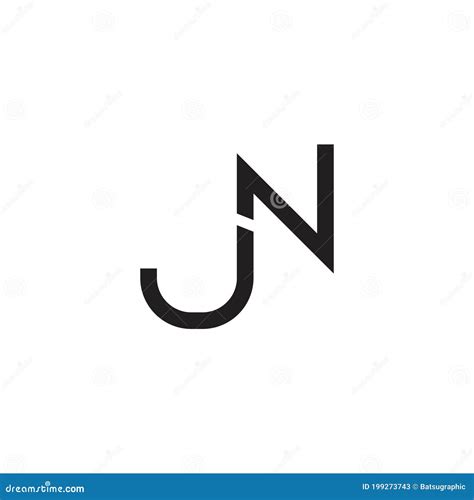 Icono Del Logotipo Del Vector De La Letra Inicial De Jn Ilustración Del