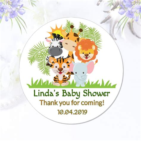 Safari Baby Shower Labels