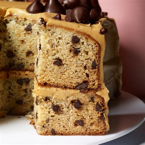 Banana Chocolate Chip Cake With Peanut Butter Frosting Recipe Epicurious
