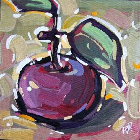 Daily Paintworks Apple Abstraction Original Fine Art For Sale