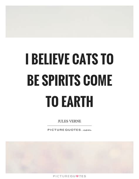 I Believe Cats To Be Spirits Come To Earth Picture Quotes