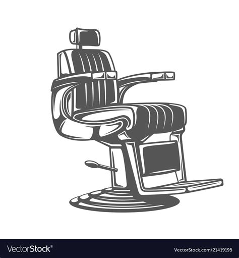 Barber Chair Isolated On White Background Vector Image