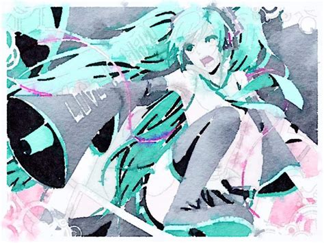 Miku Hatsune Watercolors Anime Amino