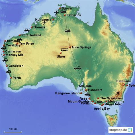Stepmap Australien Landkarte Für Australien