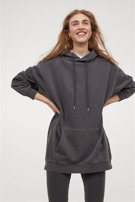 Hooded Sweatshirt Dress Dark Gray Ladies Handm Us In 2021 Hooded